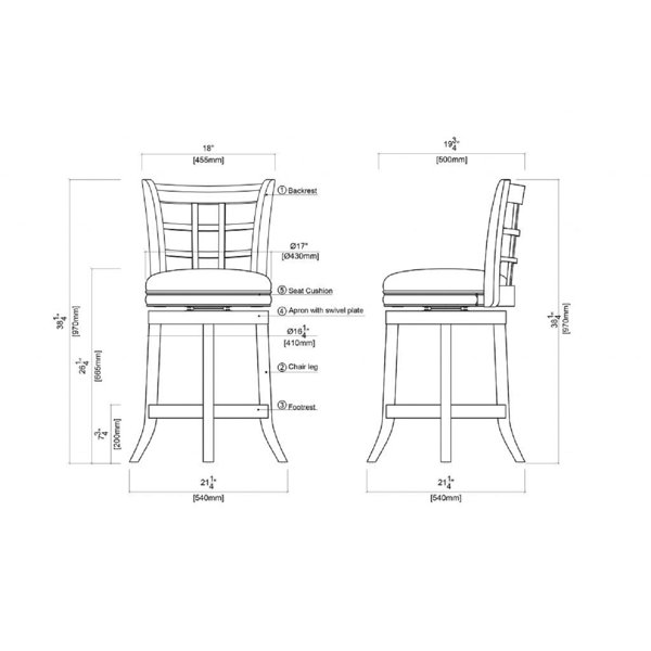 Darby Home Co Farmington Swivel Bar & Counter Stool & Reviews Wayfair